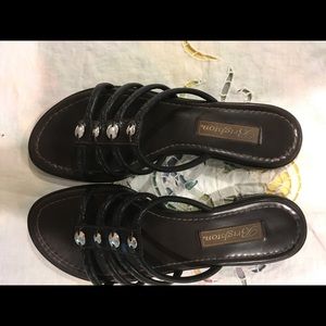 Brighton Brown Leather Sandals & Silver Sz7.5